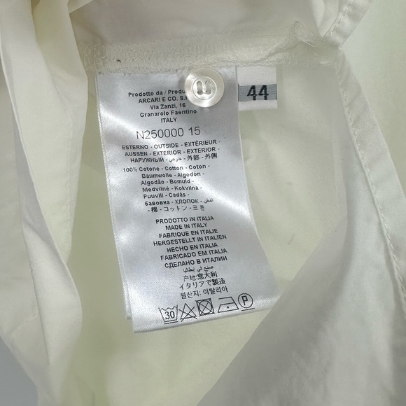 WJ MARTIN Boxy Button Down Short Sleeve in Cream - Picture 7 of 7